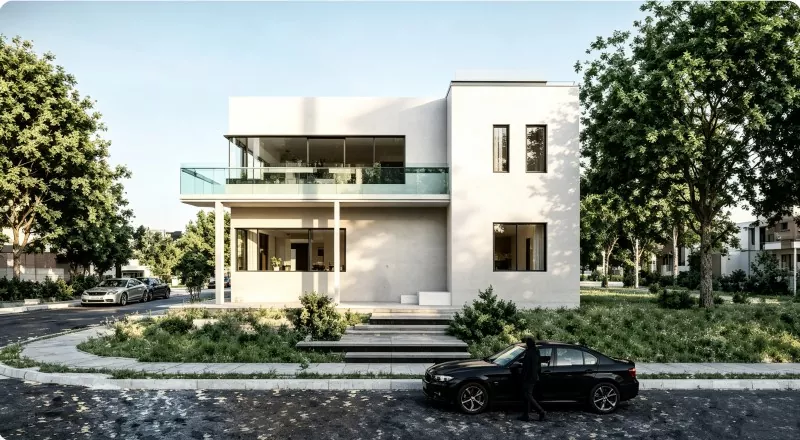 Çift Katlı Prefabrik Çelik Çerçeve Ev İnşaatı