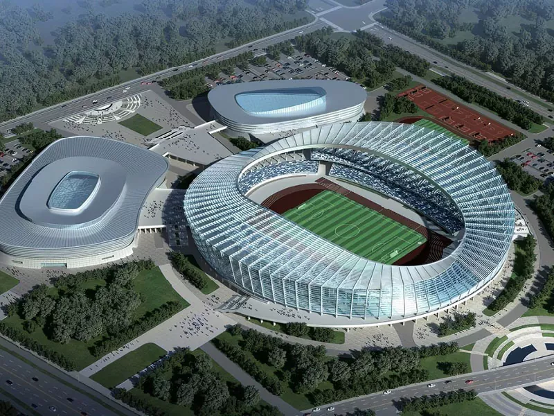 Spor Merkezi Kompleksi İçin Ön Üretimli Çelik Yapı